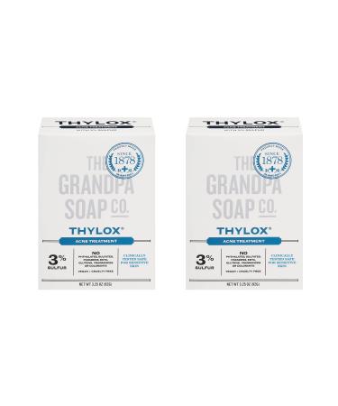 Grandpa's Thylox Acne Treatment Soap 3.25 Ounces (Pack of 2) 3.25 Ounce (Pack of 2)