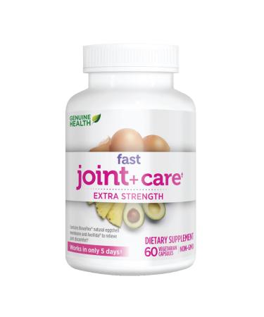 Genuine Health Fast Joint Care+ Clinical Strength Eggshell Membrane Natural Rapid Joint Relief 60 Capsules