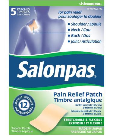 Salonpas Pain Relieving Patches Bundle | 40 Patches + 5 Count (12 Hour Pain Relief) - Buy Online on GoSupps.com