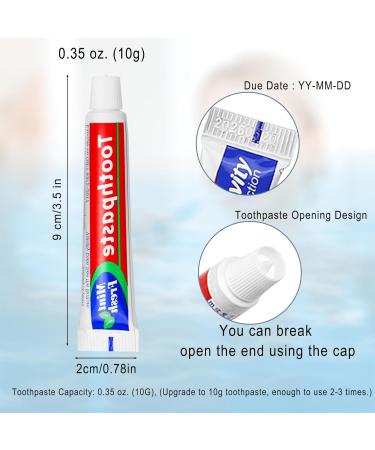 200 Tubes Bulk Travel Size Toothpaste - Mini Peppermint 0.35oz for Hotels Guests Charity & Homeless Support - Buy Online on GoSupps.com