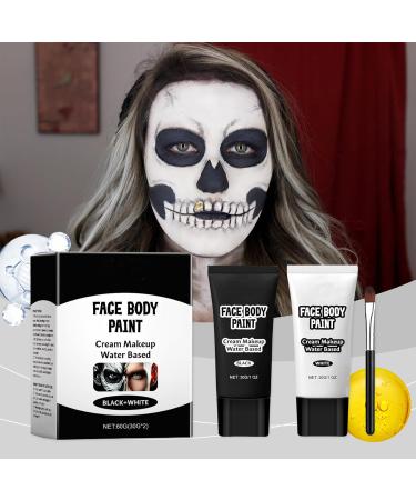  Vhjlfig Water-based body paint water-based makeup cream face paint for adults - washable face and body paint for skeleton vampire costume - Buy Online on GoSupps.com