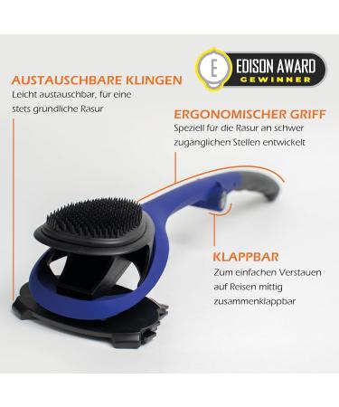 BAKBLADE 2.0 Elite Plus - Ergonomic Back Hair Remover for Men | Body Shaver for Back Arms Legs & Belly | Includes Replacement Blades - Buy Online on GoSupps.com