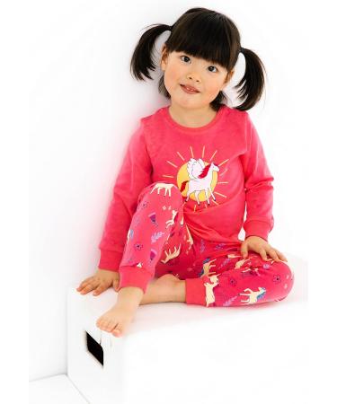 Artie Baby Girls 100% Cotton Comfort Pyjamas Set | Footless Long Sleeve Pjs for Kids 3-4 Years | 2-Piece Nightwear Outfit for 12 Months to 8 Years | Pink - Buy Online on GoSupps.com