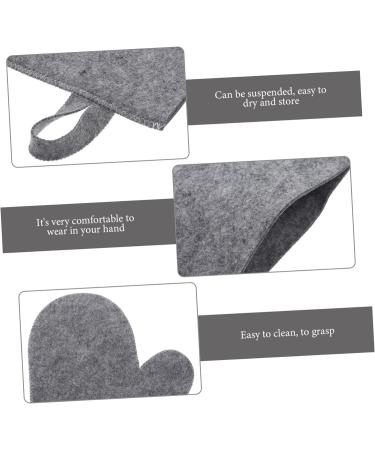 VILLCASE 2pcs White Felt Sauna Gloves - Body Scrub Mitt for Dead Skin Removal - Bath Scrubber Accessories - Buy Online on GoSupps.com