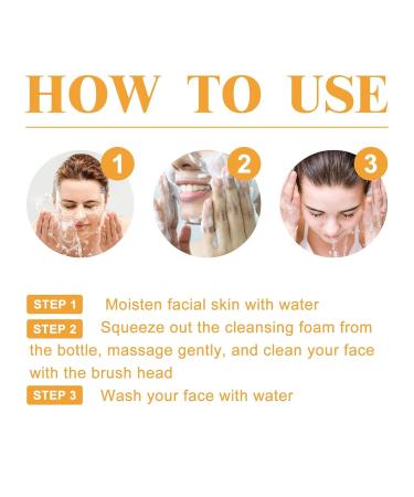 Deep Cleansing Facial Cleanser - Fades Acne Marks Shrinks Pores Moisturizes & Brightens Skin Gentle Daily Use(2PCS) - Buy Online on GoSupps.com