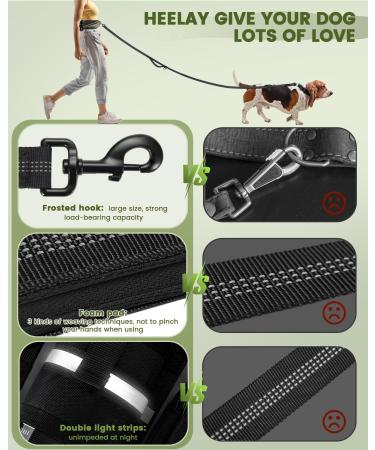 Premium Dog Jogging Lines & Heelay Belt - Reflective Leash for Large & Small Dogs - Comfortable Dual Handle Design in Army Green - Buy Online on GoSupps.com