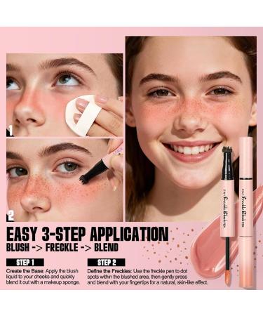 Cream Blush Stick Creamy Texture 10ml + 28ml Sweatproof Blush Doubleheaded Makeup Pen Long Lasting Wear For Women Lady Girlfriend Birthday Party Dating Photo Beauty - Buy Online on GoSupps.com