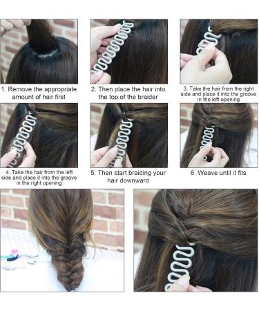 EUPSIIU 20 Pieces Hair Knitting Tool Fashion Hair Plaiting Tool Hair Styling Tool French Hair Styling Clip Fishbone Twist Braid Hair Knitting Tool Accessories for Girls and Women (Black White) - Buy Online on GoSupps.com