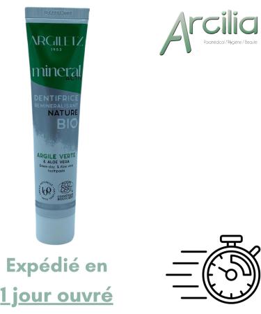  ARCILIA Argiletz Green Clay Toothpaste Aloe Vera Arome 75 ml Organic Natural French - Buy Online on GoSupps.com