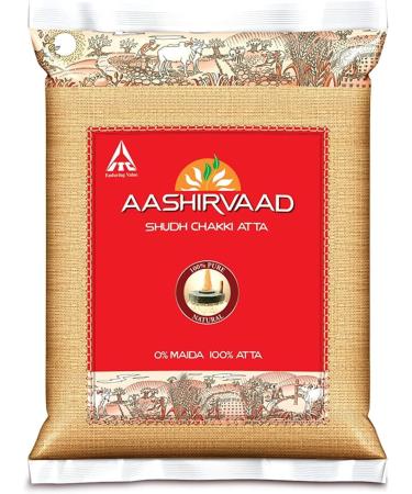 Aashirvaad Whole Wheat Atta 2Kg | 100% Whole Wheat Atta | Whole Wheat | No Added Preservatives | Vegetarian | Indian Origin | Pack Of 2 1 Count (Pack of 2) - Buy Online on GoSupps.com