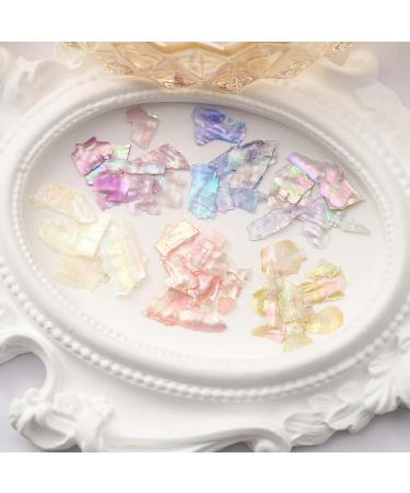 Irregular Seashell Slices Nail Art Flakes - Colorful Shell Supplies for UV Gel Manicure & DIY Crafts - Buy Online on GoSupps.com