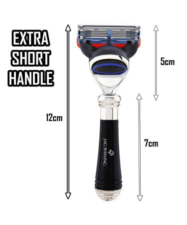 5-Edge Cartridges Razor Holder - High-Quality Resin Handle Extra Short Design for Men - Perfect for International Shipping - Buy Online on GoSupps.com