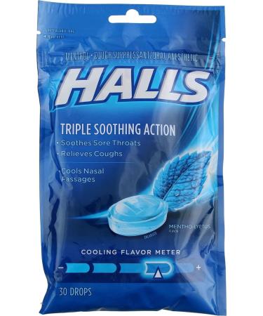 Halls Menthylyptus Drops 30ct - Soothing Mentholyptus Relief, 30 Count - Buy Online on GoSupps.com