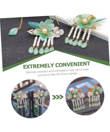 minkissy 1 Pair Antique Pair Clip Hanfu Hair Accessories Rhinestone Barrettes for Women Flower Embellishments Retro Hair Clips Decorative Hair Clips Chinese Hair Pins Flower Hair Clips Miss - Buy Online on GoSupps.com