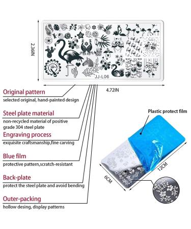 Runrayay Halloween Nail Stamp Plate - Scary Themed Nail Art Stencils | Stainless Steel Nail Tools for Spooky Designs - Buy Online on GoSupps.com