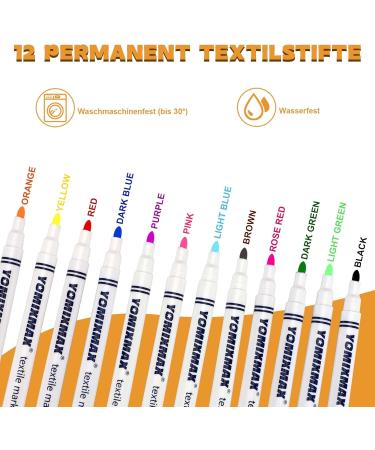 Miiepls 12-Piece Baby Bib Painting Set | Includes 12 Textile Pens & 3 Stencils | Perfect for Baby Shower Games & Parties - Buy Online on GoSupps.com
