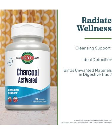 KAL Charcoal Activated Coconut Shell 280mg | 100ct - Buy Online on GoSupps.com