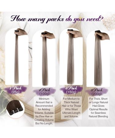 LAAVOO TREE Real Hair Extensions - Virgin Blond Ombre & Light Brown Balayage 60cm #9A/10/800 - Perfect for Sewing - Buy Online on GoSupps.com