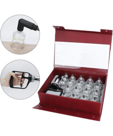 FaceUUUUR Cupping Set with Pump - 19-Piece Chinese Acupuncture Therapy Kit for Home Hijama Muscle & Joint Relief - Buy Online on GoSupps.com