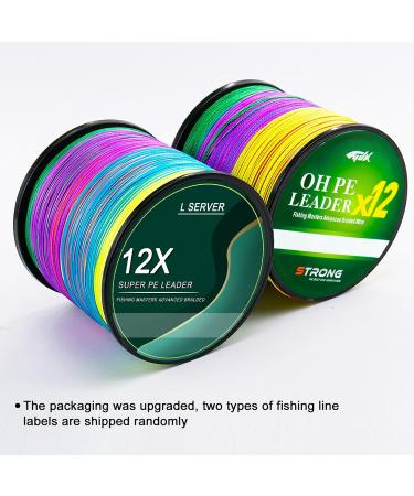 Buy L Server Braided Fishing Line 500m/1000m - 12-Fold Anti-Bite 100% PE Colorful Sea Angel Cord (12.6-81kg) - Buy Online on GoSupps.com