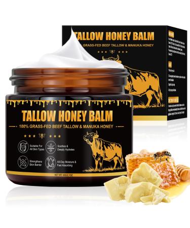 Muiefe Beef Tallow cream 60 g 100 organic beef tallow cream Beef Tallow Skincare beef tallow and honey balm natural moisturizer for face and body beef tallow for skin care 60 g 1er Pack