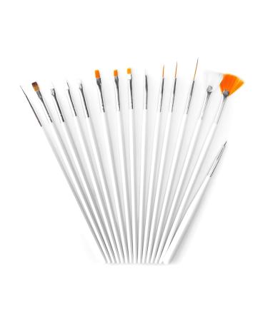 15pc Premium Brush Set for Gel & Acrylic Nails - Nail Art & Design Tools - Buy Online on GoSupps.com