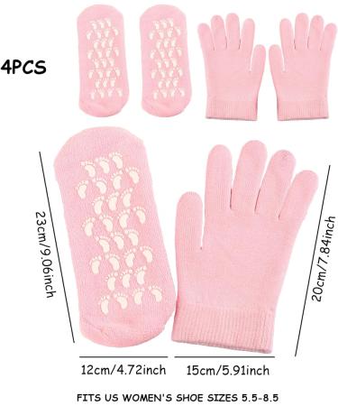 Moisturising Gloves and Socks for Dry Hands Spa Moisture Socks Foot Gel Spa Softens Cracked Silicone Foot Moisturiser Socks and Gloves for Hands Feet Overnight Hydrating Care - Buy Online on GoSupps.com