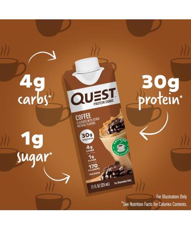 Quest Protein Shake Bundle - Chocolate (Pack of 12) and Coffee (Pack of 12) - Buy Online on GoSupps.com