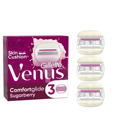 Gillette Venus Comfortglide Sugarberry Blade Refills X3, For Women, 5 Blades