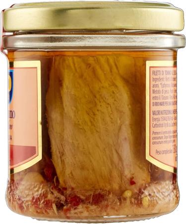6x Rio Mare Tuna Fillets with Chilli in Olive Oil tonijnfilets in olijfolie met chili 130 g - Buy Online on GoSupps.com