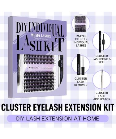 Wendy Lashes 3D Effect Lash Extension Set | 40D & 50D Mixed Eyelash Extensions Kit with Glue | D Curl 12-16mm | International Shipping - Buy Online on GoSupps.com
