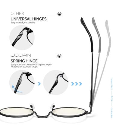 Joopin Round Blue Light Blocking Glasses for Women Men Clear Lens Anti Eye Strain UV Glare Glasses for Computer Gaming TV 07 Round Black Frame Anti Blue Light Lens Clear - Buy Online on GoSupps.com