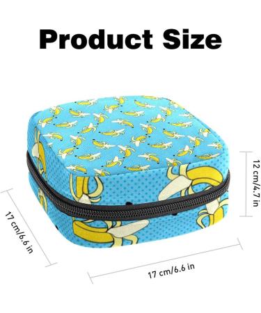Peeled Banana Art Menstrual Storage Bag - Feminine Cup & Pad Holder for Women and Teen Girls | Portable Period Pouch (1Pcs, Multi-colored) - Buy Online on GoSupps.com