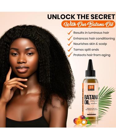 Batana Oil for Hair Growth | Thinning Hair Shampoo & Mask - 3-in-1 Set with Rosemary Rice Water Biotin & Clove Oil - Dr. Sebi - Buy Online on GoSupps.com