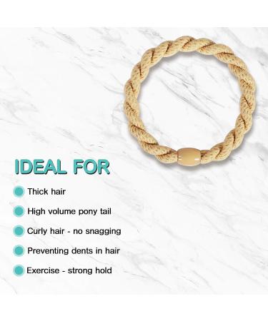 COZEASY 12 pcs Assorted Elastic Hair Ties - Gentle Hold Ponytail Holders for Thick and Curly Hair (Multicolor 17) - Buy Online on GoSupps.com