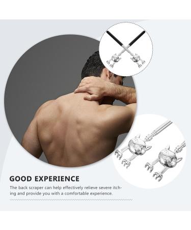 Shop Lurrose Telescopic Back Scratcher Set - Portable Stainless Steel Cat Design Hand Massager for Body Relaxation - Ideal Massage Device for Adults & Seniors (2 Pieces) - Buy Online on GoSupps.com