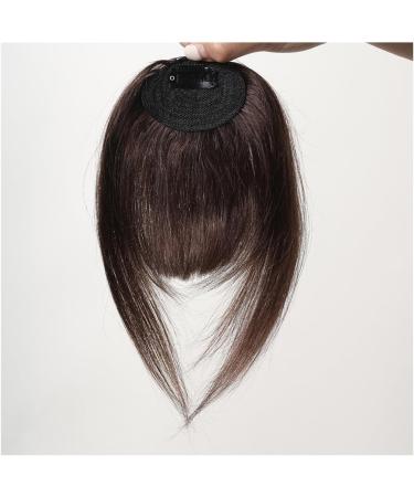 Bangs Hair Clip 100% Human Hair Bangs Natural Dark Brown French Bangs Hair Clip in Bang Fringe with Temples Hairpiece for Women Clip on Air Bang Bangs Clip in Hair(Color:005-6) Blunt Bangs 005-6 - Buy Online on GoSupps.com