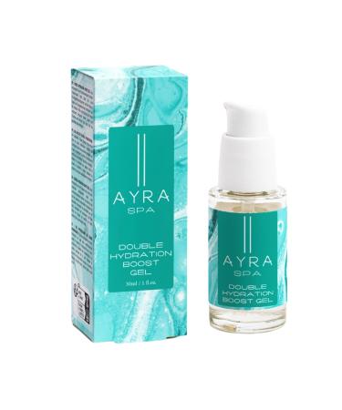AYRA SPA Double Hydration Boost Gel With Aloe Vera & Multimolecular Hyaluronic Acid Intense Hydration and Radiant Skin VEGAN & 99 Natural COSMOS Certified