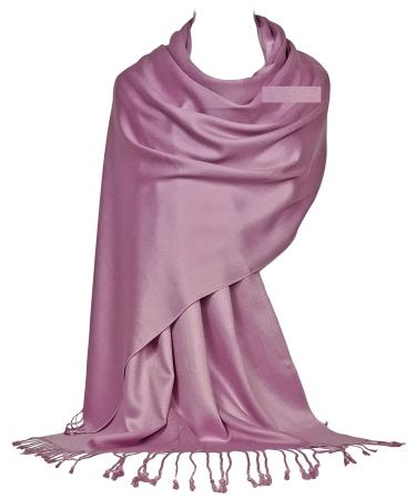 GFM Smooth Shiny Surface Pashmina Style Scarf (L9) L9-dglb-dusky Pink