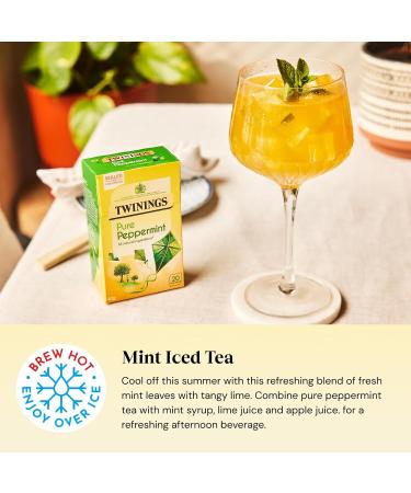 Twinings Pure Peppermint Tea Bags - 80 Count Pack for Refreshing Minty Flavor | 160g - Buy Online on GoSupps.com