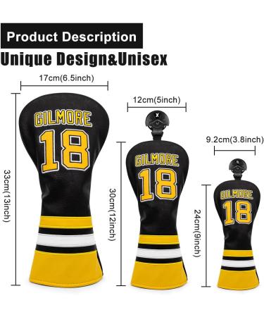 Premium Leather Golf Headcovers - Sports Style Number 18 for Driver, Fairway, Wood, and Hybrid Clubs - Buy Online on GoSupps.com