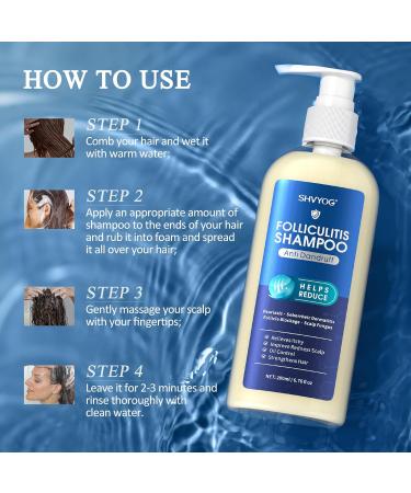  SHVYOG Anti-dandruff shampoo reduces dandruff relieves itching and redness of the scalp antifungal shampoos for seborrheic dermatitis folliculitis leather psoriasis - Buy Online on GoSupps.com