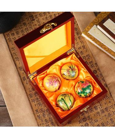 Baoding Balls Set - Hand-Painted Stress Relief Massage Balls for Adults | Chinese Health Exercise & Hand Therapy - Buy Online on GoSupps.com