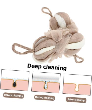Balacoo 4 Pcs Long Bath Flower Back Scrubber - Men's Mesh Body Pouf & Shower Sponge for Ultimate Cleanliness - Buy Online on GoSupps.com