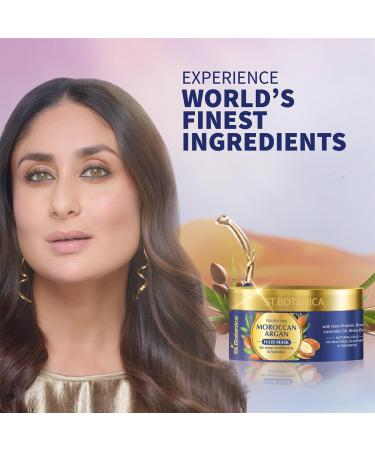 St.Botanica Moroccan Argan Hair Mask 200ml infused with Moroccan Argan Oil for Deeply Conditioning & Hydrating Dull & Dry Hair - Buy Online on GoSupps.com