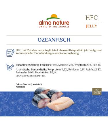 Almo Nature HFC Jelly Wet Cat Food - Ocean Fish 24-Pack (70g) - Nutritious & Delicious Cat Treats - Buy Online on GoSupps.com