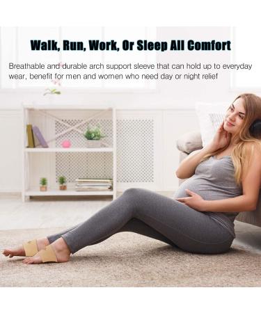 Compression Arch Sleeves 1 Pair - 20-30mmHg Plantar Fasciitis Brace for Pain Relief - Beige M Medium Size - Ideal Support for Heel Spurs, Flat Feet - Patent Seam Technology for Comfort - Men Women - Multiple Colors - Buy Online on GoSupps.com