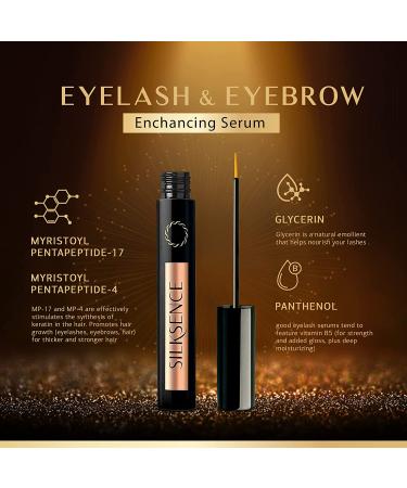SILKSENCE Eyelash Growth Serum | Premium Lash & Eyebrow Enhancer - Black - Buy Online on GoSupps.com