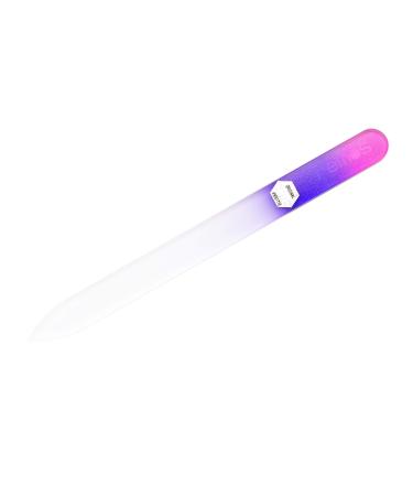 REMOS Nail File Made of Real Tempered Glass - Double-Sided red-Purple