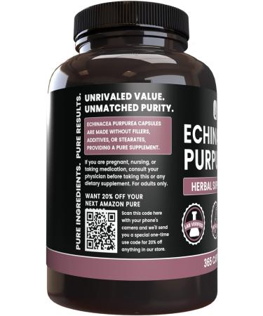 Echinacea Purpurea Capsules - 365 Count (1 Pack) | Pure Original Ingredients, Lab Verified, No Fillers - Buy Online on GoSupps.com